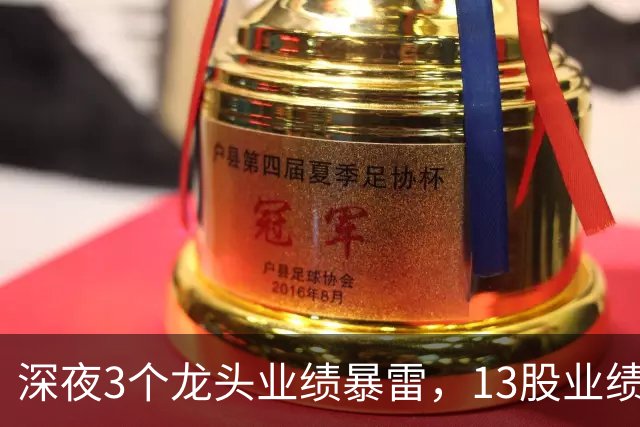 深夜3个龙头业绩暴雷，13股业绩大增，2个龙头增长超过10倍